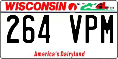 WI license plate 264VPM