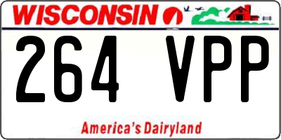 WI license plate 264VPP