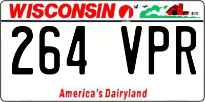WI license plate 264VPR