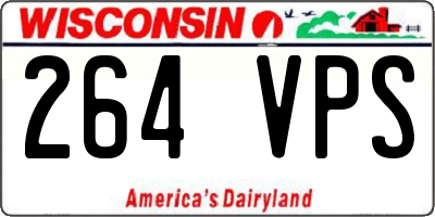 WI license plate 264VPS