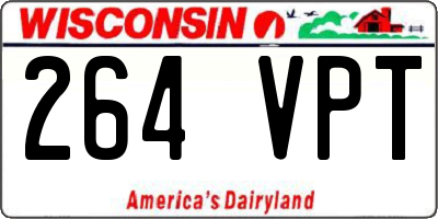 WI license plate 264VPT