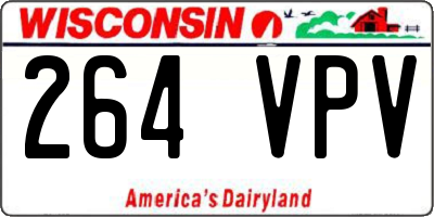 WI license plate 264VPV