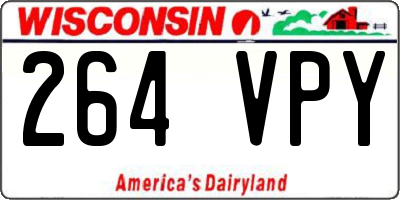 WI license plate 264VPY