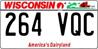 WI license plate 264VQC