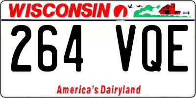 WI license plate 264VQE