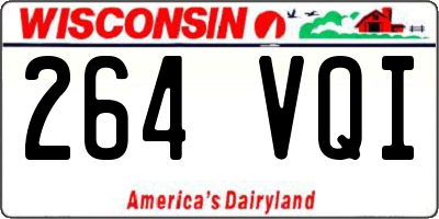 WI license plate 264VQI