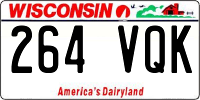 WI license plate 264VQK