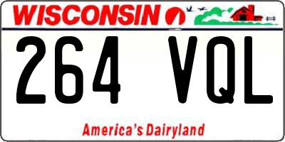 WI license plate 264VQL