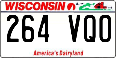WI license plate 264VQO