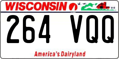 WI license plate 264VQQ