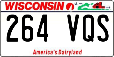 WI license plate 264VQS