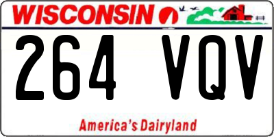 WI license plate 264VQV
