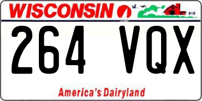 WI license plate 264VQX
