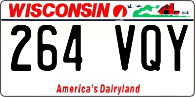 WI license plate 264VQY