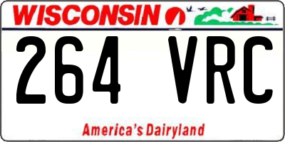 WI license plate 264VRC