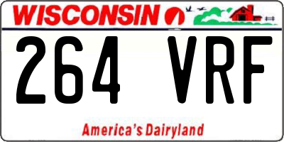 WI license plate 264VRF