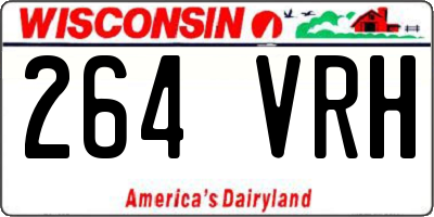 WI license plate 264VRH