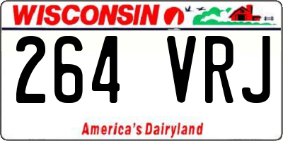 WI license plate 264VRJ