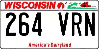WI license plate 264VRN