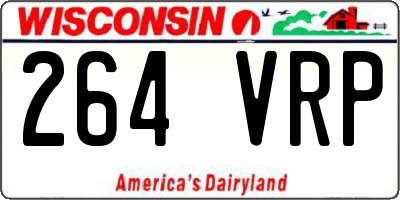 WI license plate 264VRP
