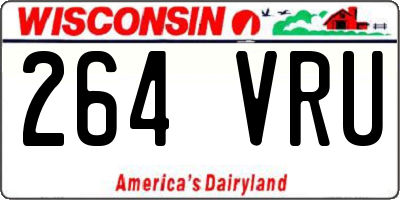 WI license plate 264VRU