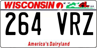 WI license plate 264VRZ