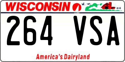 WI license plate 264VSA