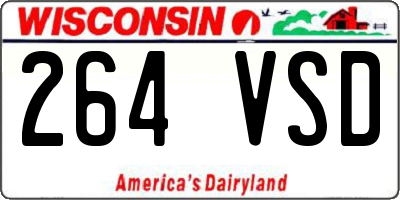 WI license plate 264VSD