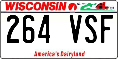 WI license plate 264VSF