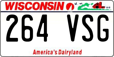 WI license plate 264VSG