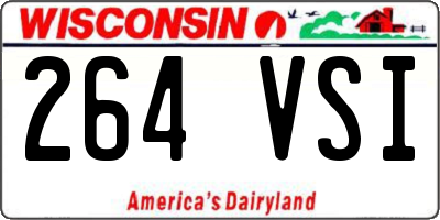 WI license plate 264VSI