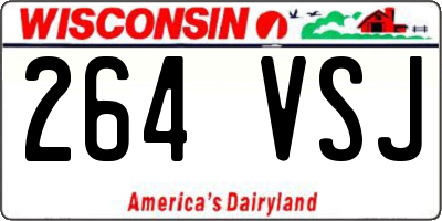 WI license plate 264VSJ