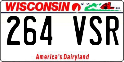 WI license plate 264VSR