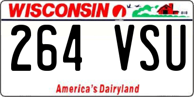 WI license plate 264VSU