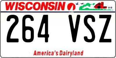 WI license plate 264VSZ