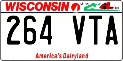 WI license plate 264VTA