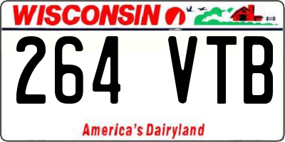 WI license plate 264VTB