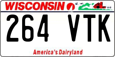 WI license plate 264VTK