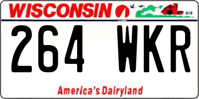 WI license plate 264WKR