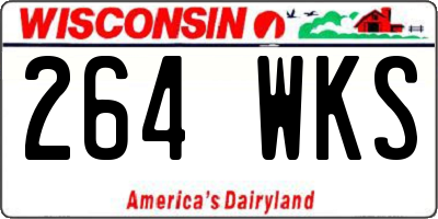 WI license plate 264WKS