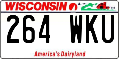 WI license plate 264WKU