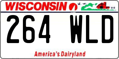 WI license plate 264WLD