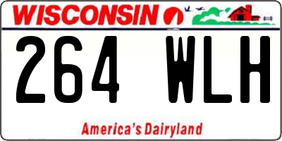 WI license plate 264WLH