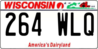 WI license plate 264WLQ