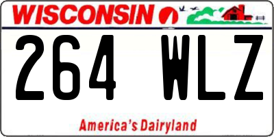 WI license plate 264WLZ