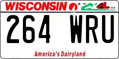 WI license plate 264WRU