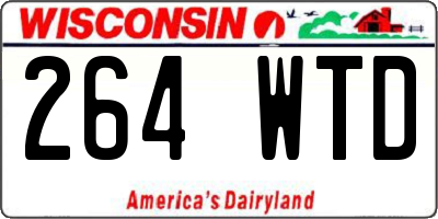 WI license plate 264WTD
