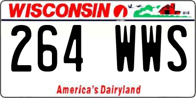 WI license plate 264WWS
