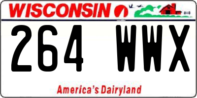 WI license plate 264WWX