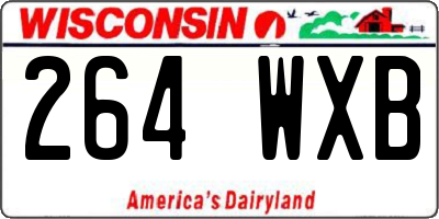WI license plate 264WXB
